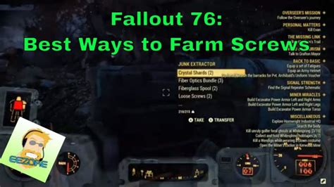 fallout 76 best place to get screws|fallout 76 items with screws.